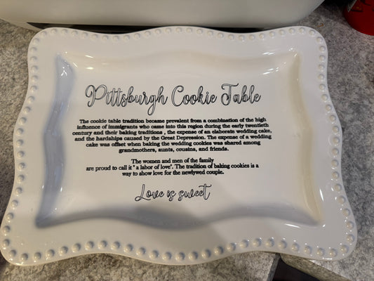 Pittsburgh Cookie Table origin plate