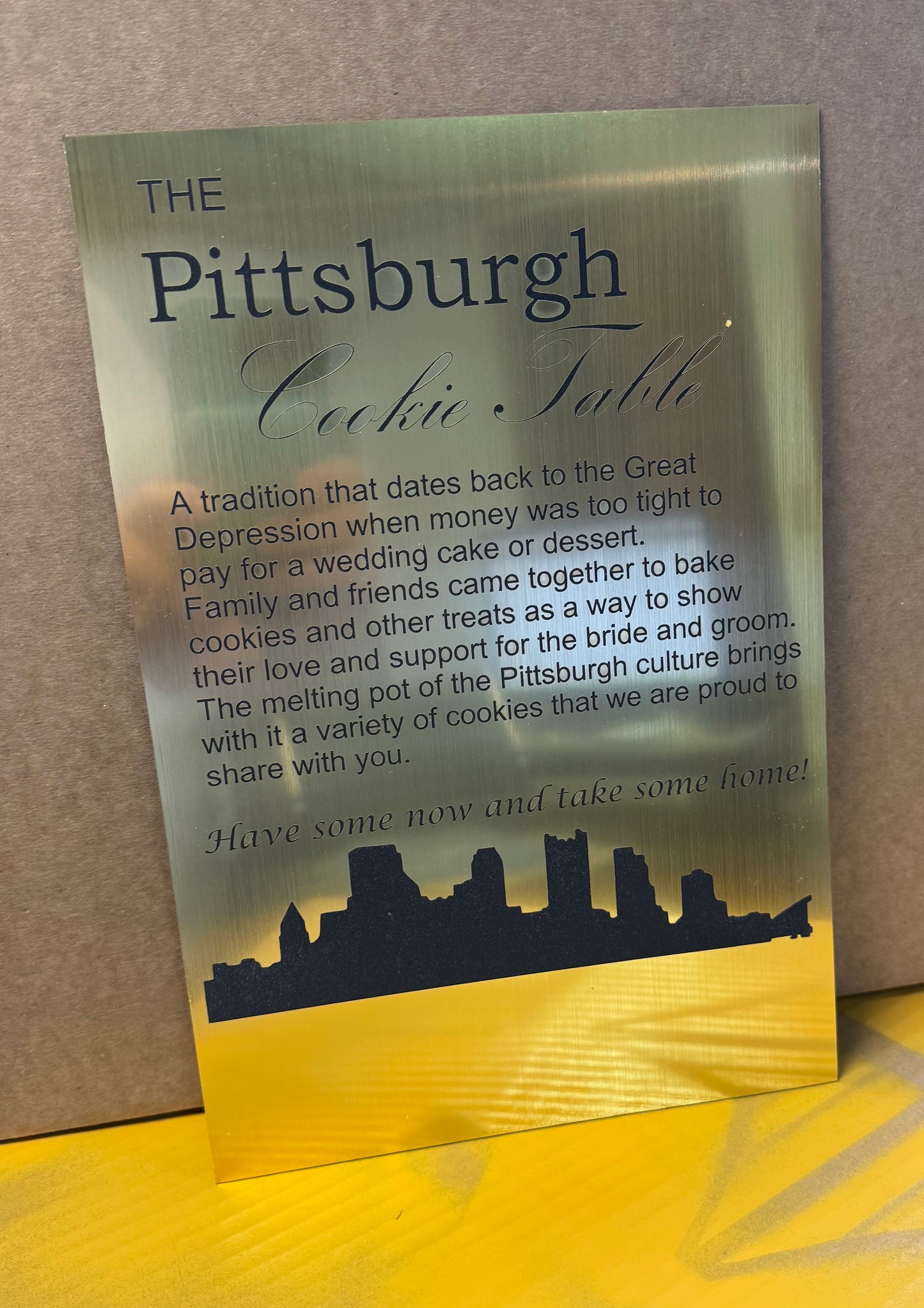 Plastic cookie table sign